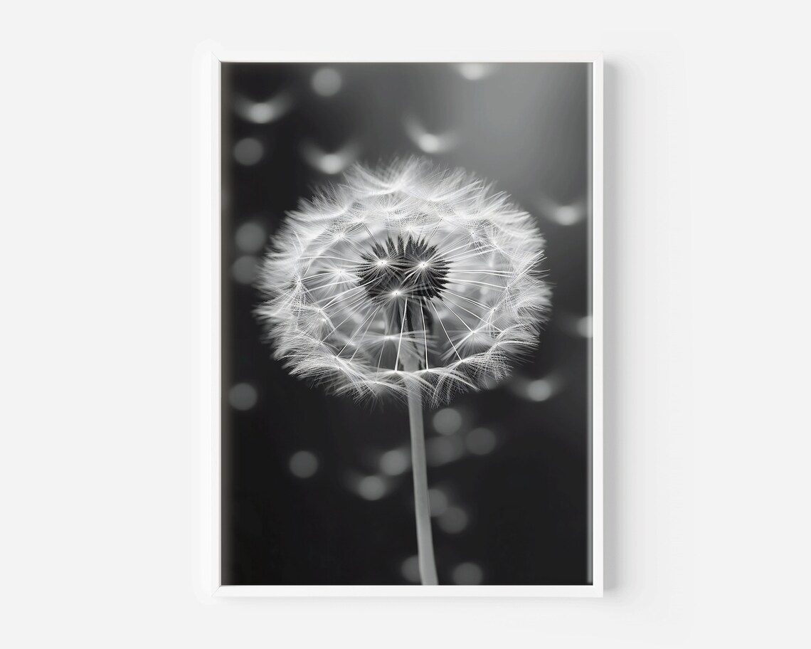 Dandelion Minimalist Poster, Botanical Wall Art - Image 2