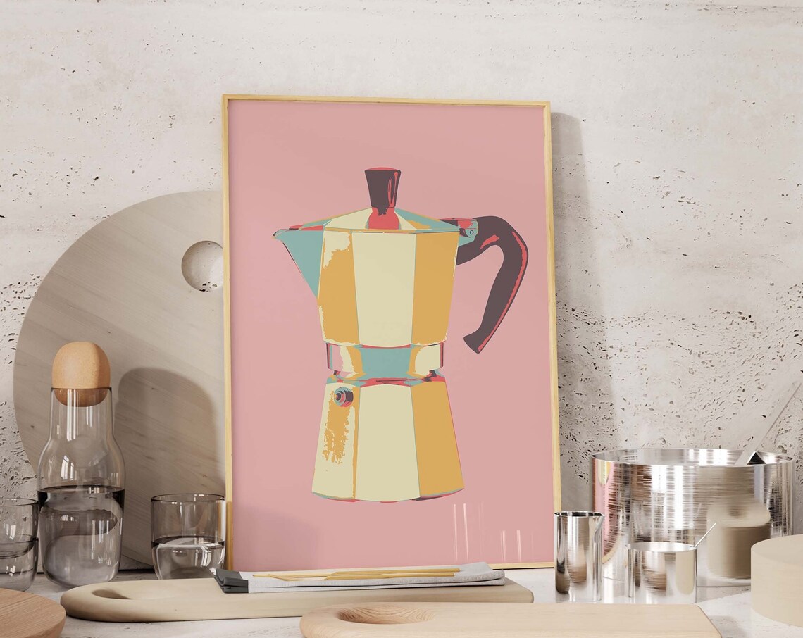 Retro Kitchen Coffee Breakfast Decor Art Print