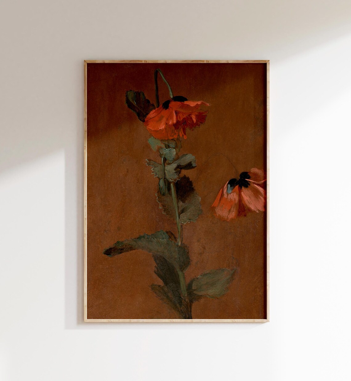 Vintage Moody Muted Floral Still Life Art Print - Image 3
