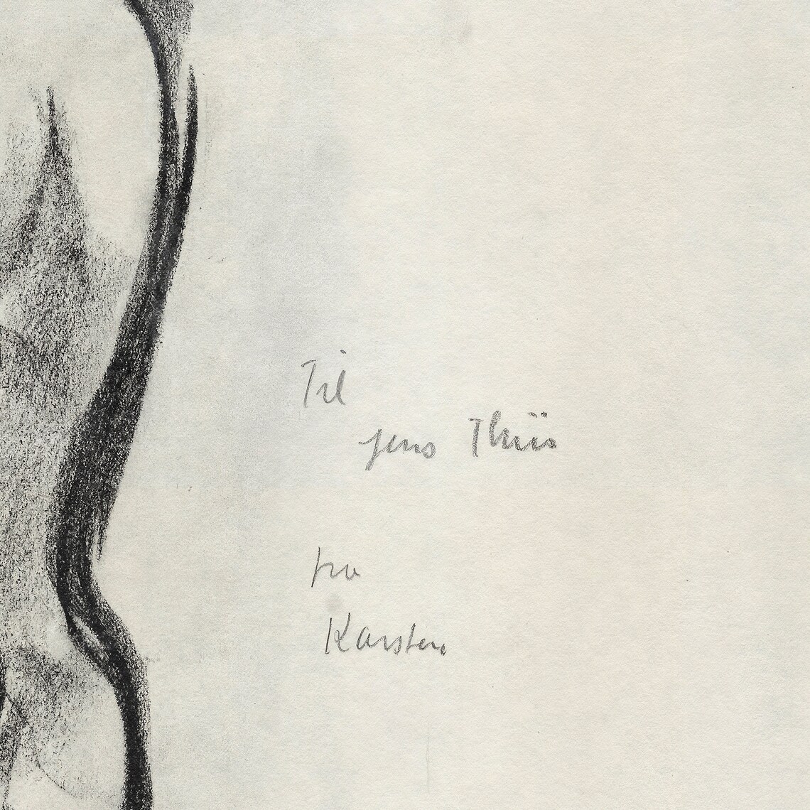 Vintage Nude Charcoal Standing Figure Sketch Minimalist Antique Wall Art - Image 2