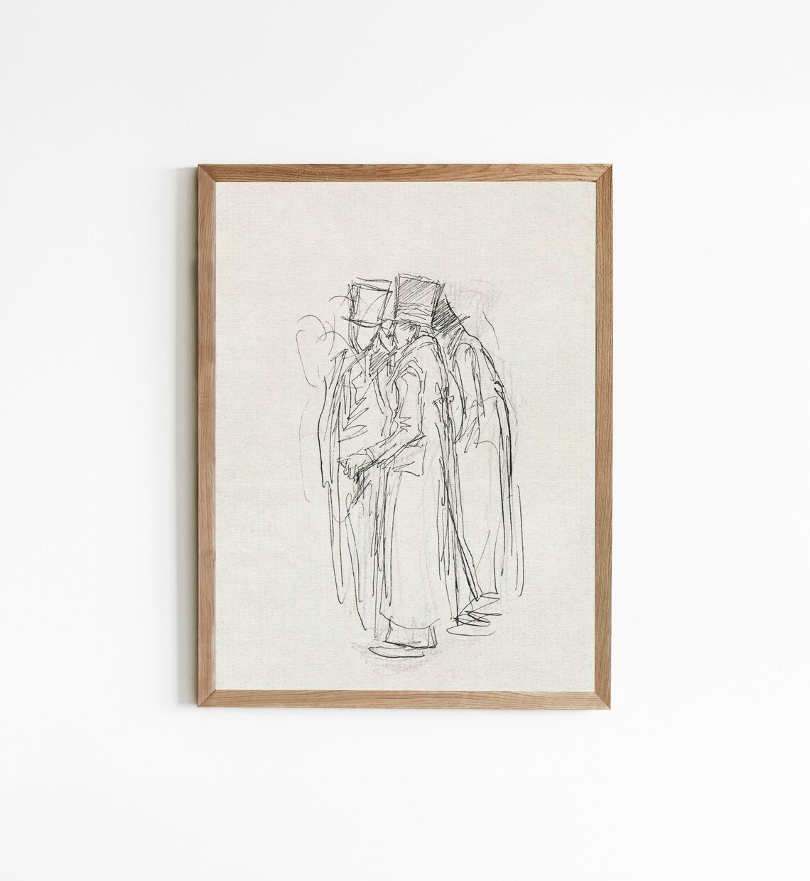 Vintage Black Ink Abstract Sketch, Minimalist Art Print - Image 2