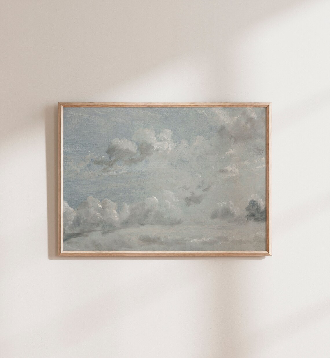 Vintage Cloud Painting Neutral Landscape Art Print - Image 2