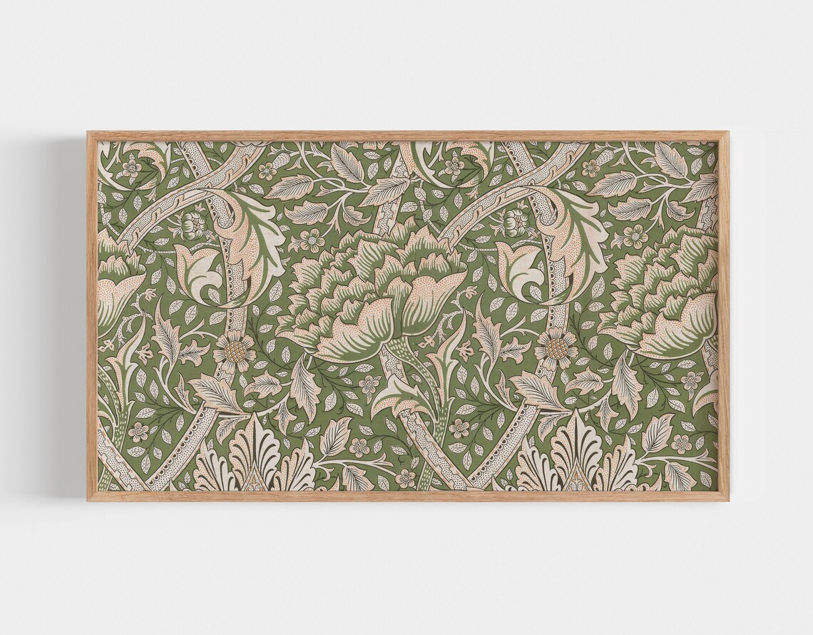 Vintage Paisley Tapestry, Antique Pattern Art