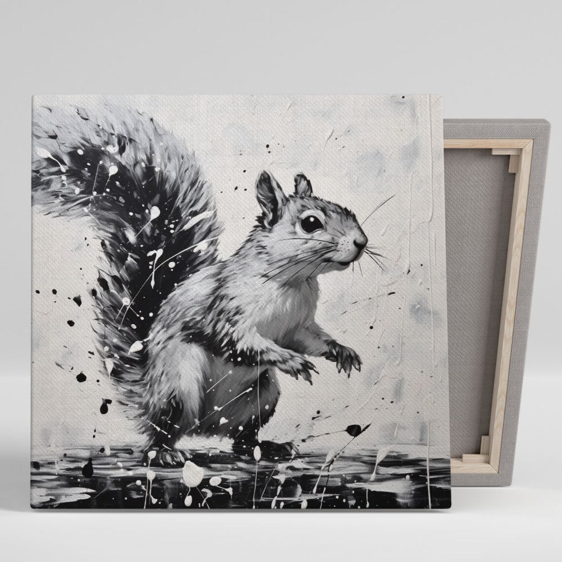 Squirrel Contemporary Art Print, Whimsical Decor