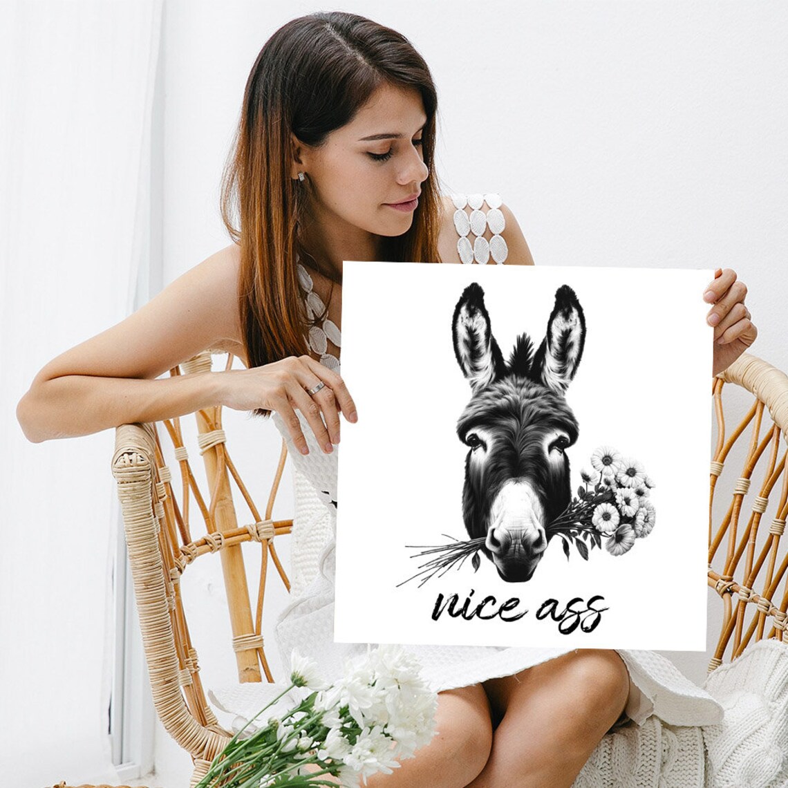 Donkey Modern Decor Poster, Bathroom Wall Art - Image 5
