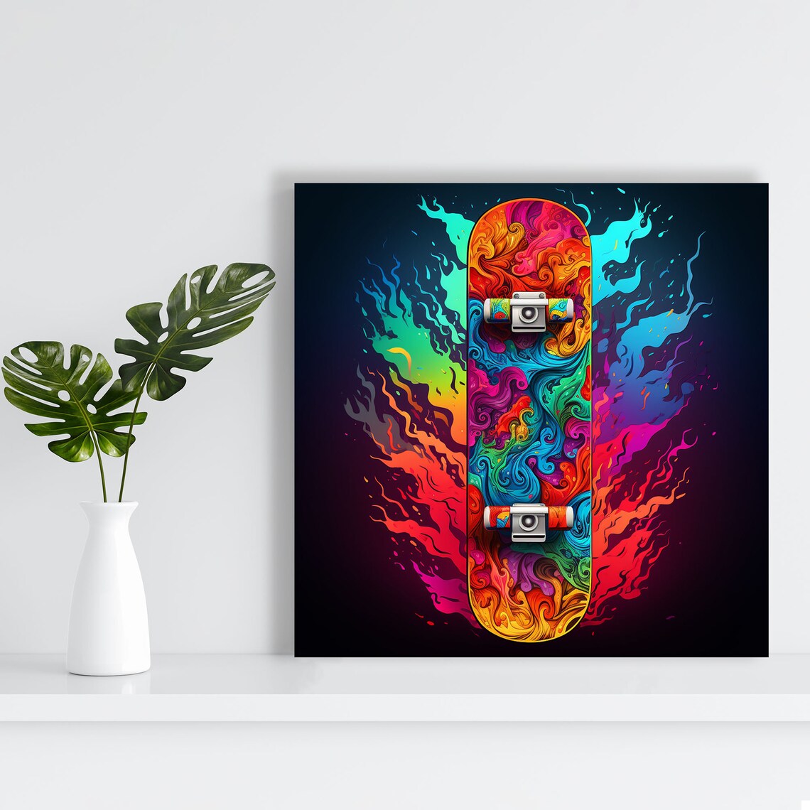 Skateboard Contemporary Minimalist Wall Art Poster - Image 3