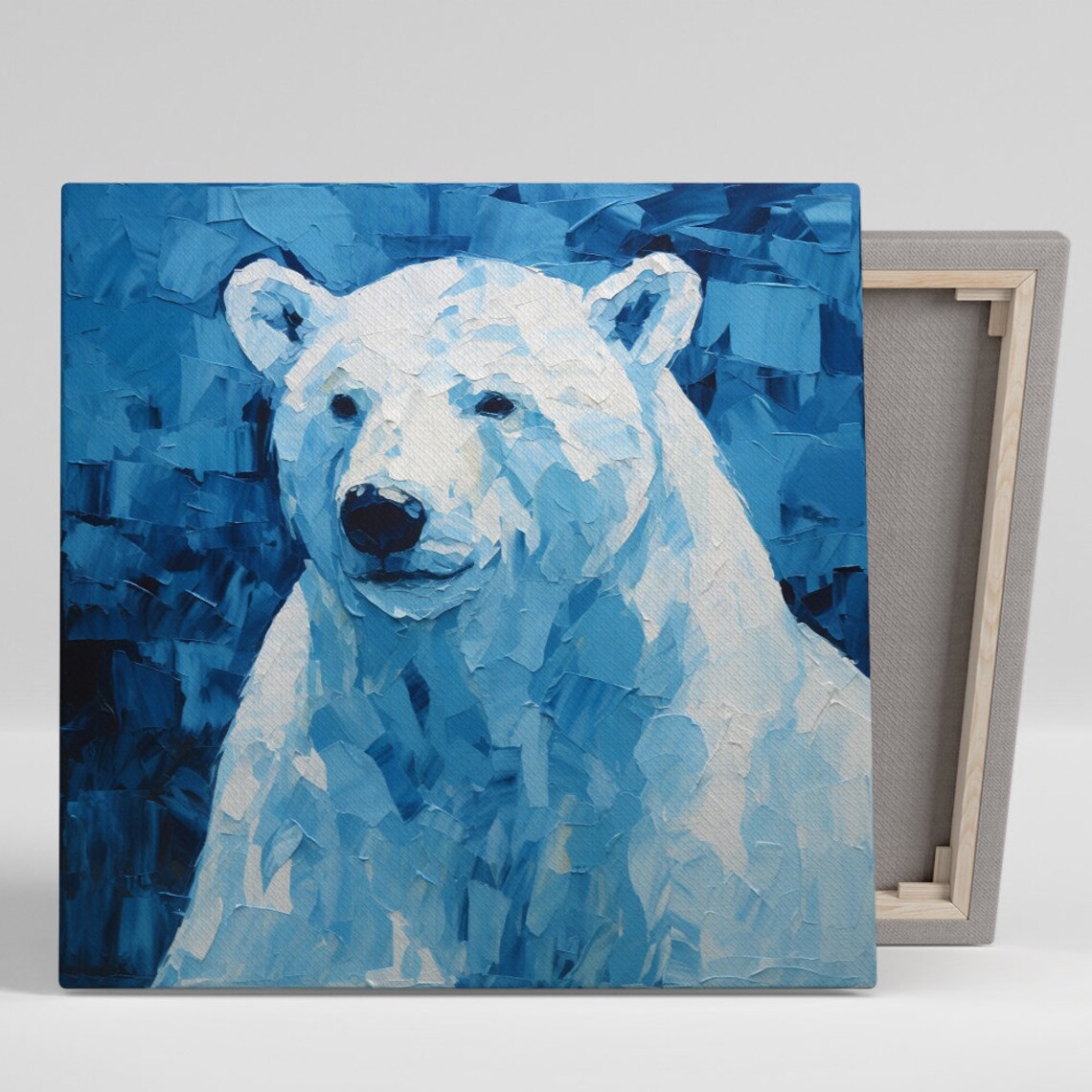 Polar Bear Modern Decor, Wildlife Wall Art Print
