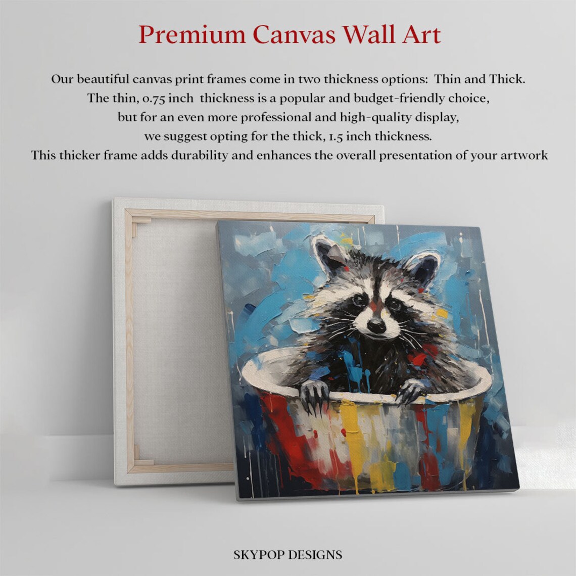 Raccoon in Bathtub, Modern Bathroom Art Print - Image 2
