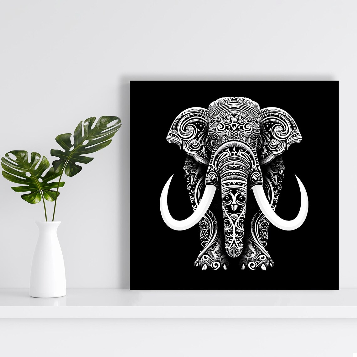 Mandala Elephant, Contemporary Bohemian Art Print - Image 2
