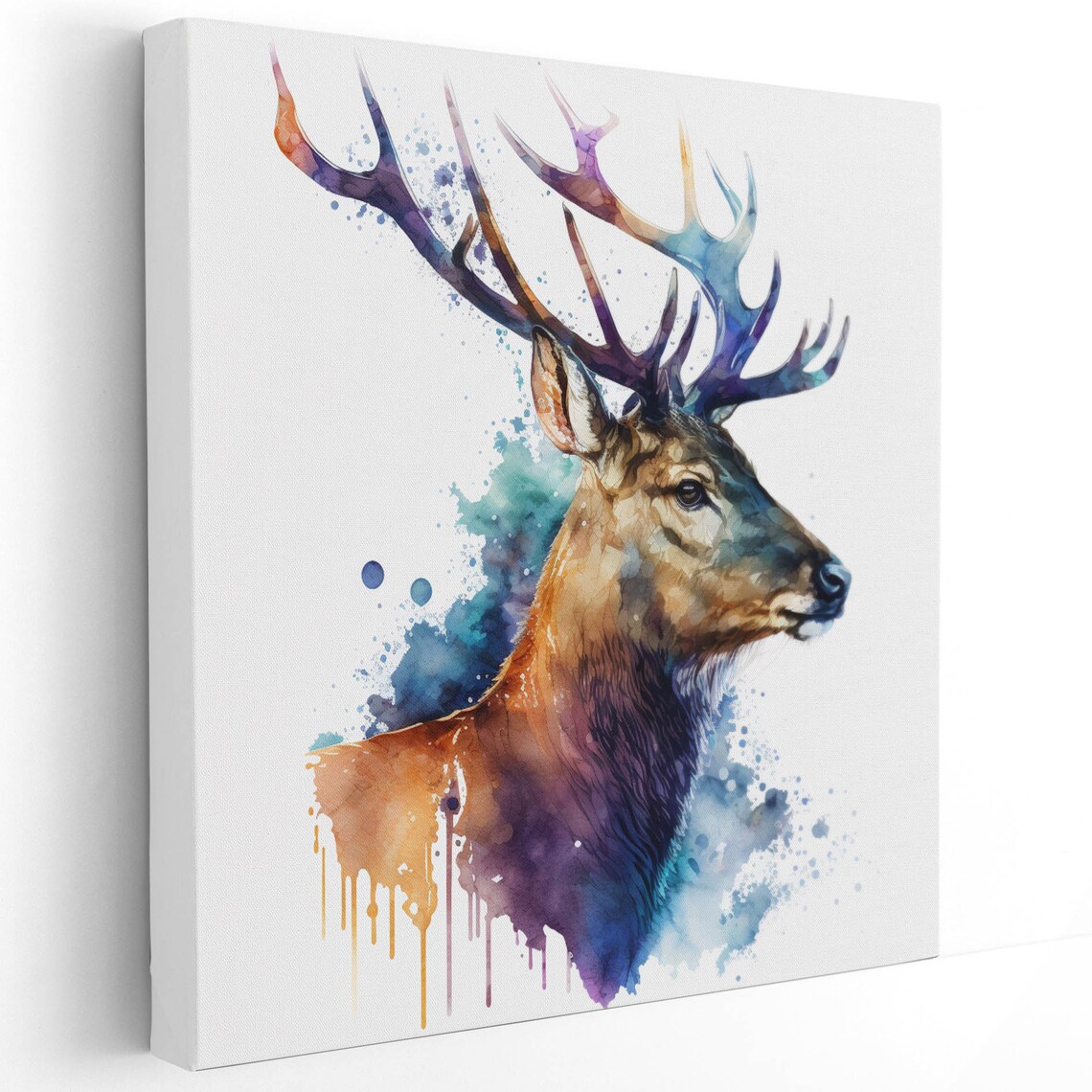 Watercolor Deer Art Print, Animal Nature Decor - Image 2