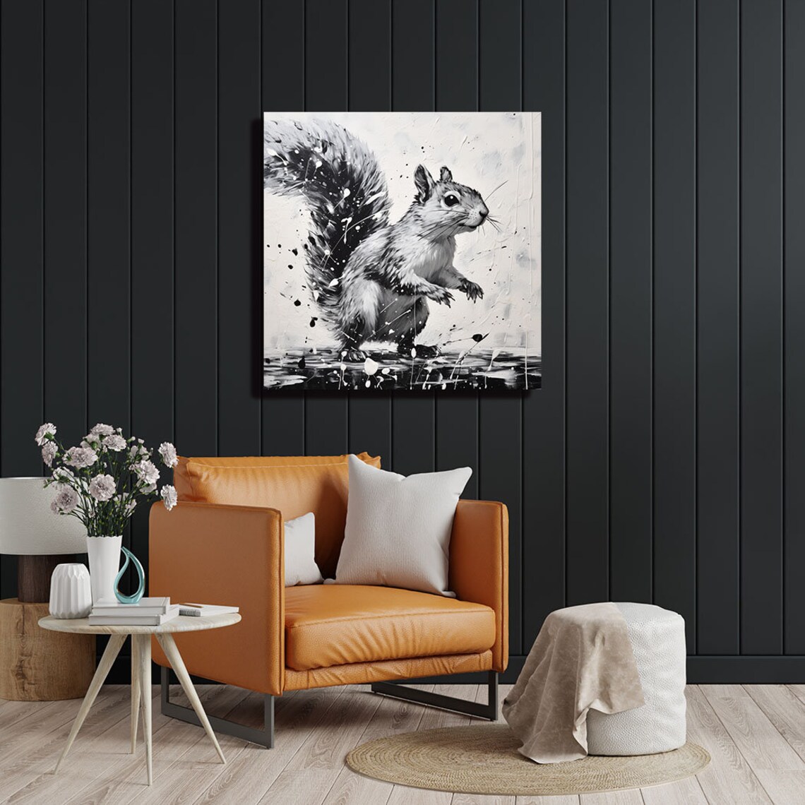 Squirrel Contemporary Art Print, Whimsical Decor - Image 2