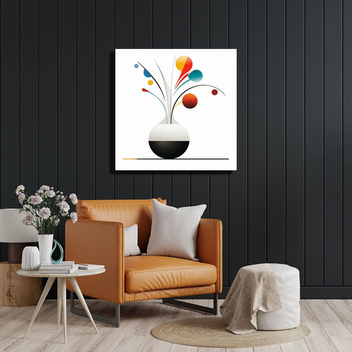 Abstract Vase Modern Still Life, Contemporary Art Print - Image 2