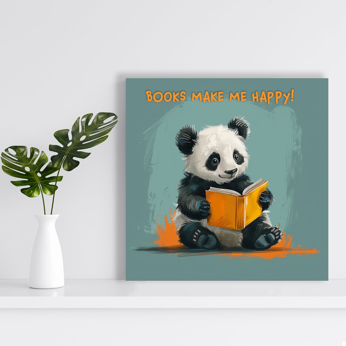 Panda Joy Whimsical Animal Art Print, Children's Room - Image 2