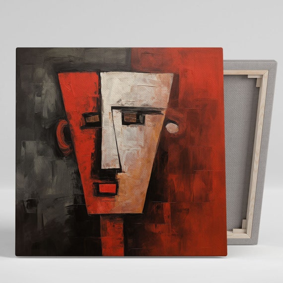 Abstract Face Wall Art Or Poster Modern Wall Decor Contemporary Design Unique Wall Art Whimsical Wall Art Minimalist Decor