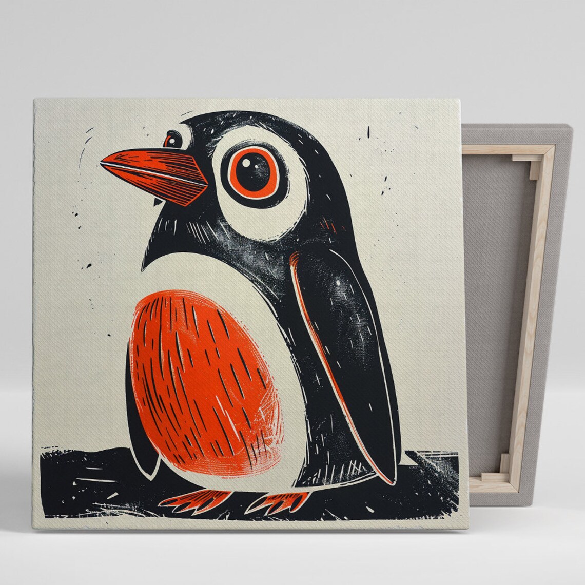 Penguin Whimsical Contemporary Wall Art Print