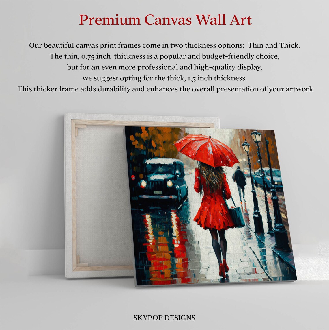 Girl In Paris With Umbrella, Paris Travel Poster - Image 2