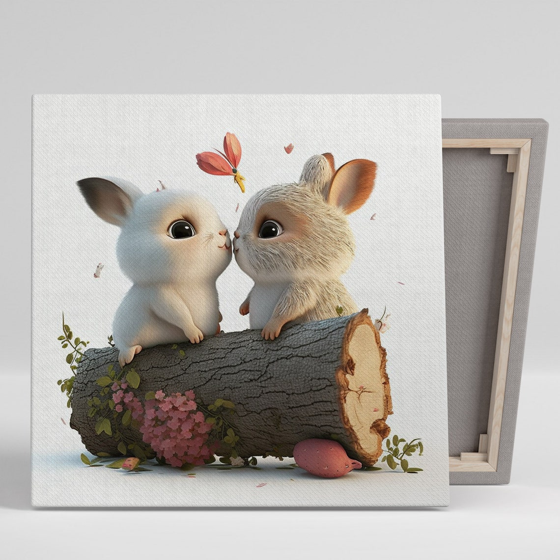 Cute Bunny Valentines Day Wall Art Decor Valentines Day Decor Bunny Wall Art Cute Animal Art Wall Decor