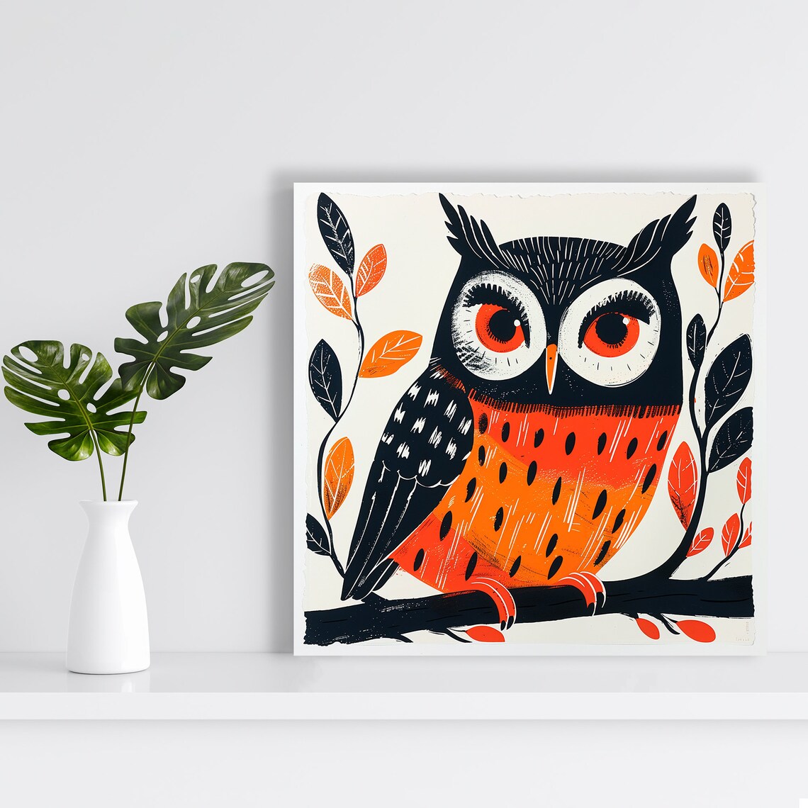 Owl Wisdom Wall Art Print, Whimsical Nature Decor - Image 2