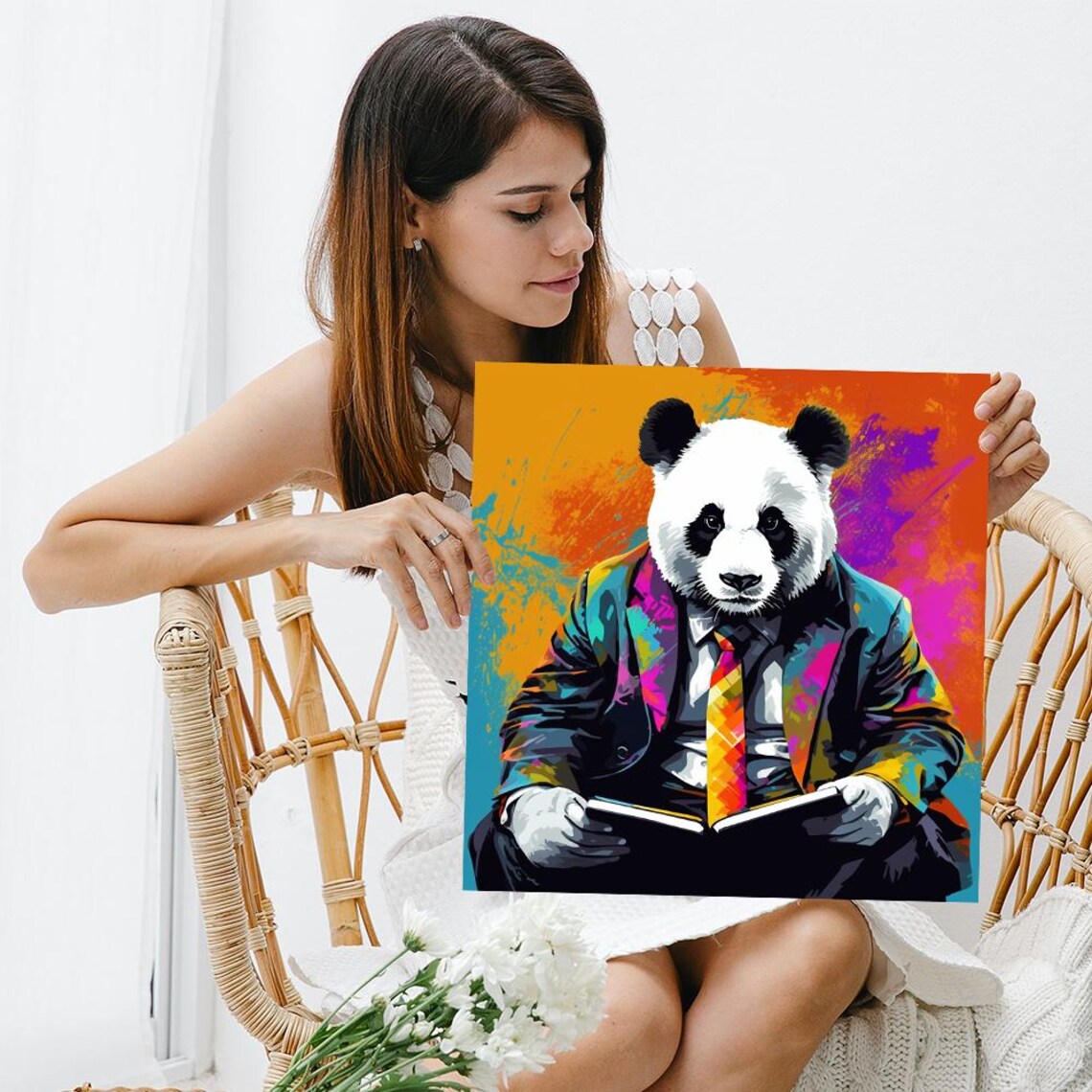 Panda Power Pop Art Poster Print for Game Room - Image 3