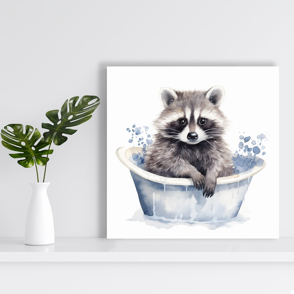 Raccoon Bathtub Bandit Art Print, Bathroom Decor - Image 2