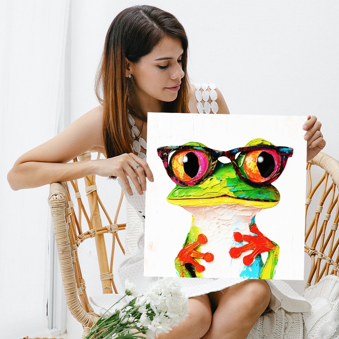 Funky Frog Vision Art Print, Whimsical Pop Art - Image 3