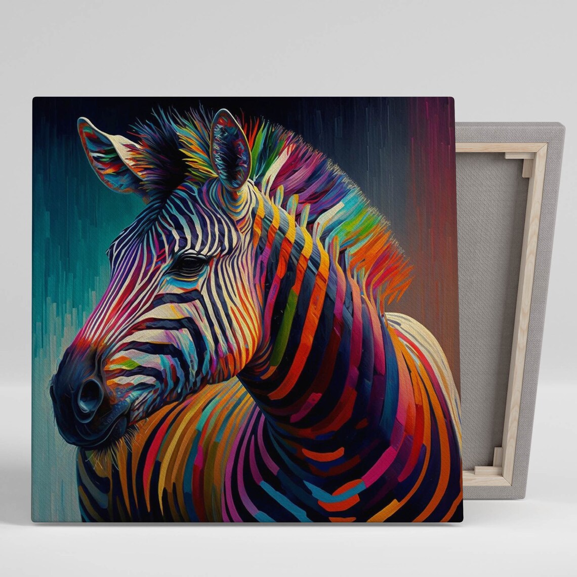 Abstract Zebra Wall Art, Modern Animal Art Print
