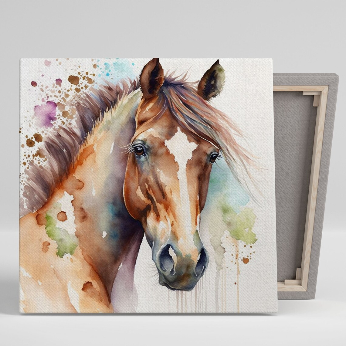Colorful Horse Wall Art Print, Animal Home Decor