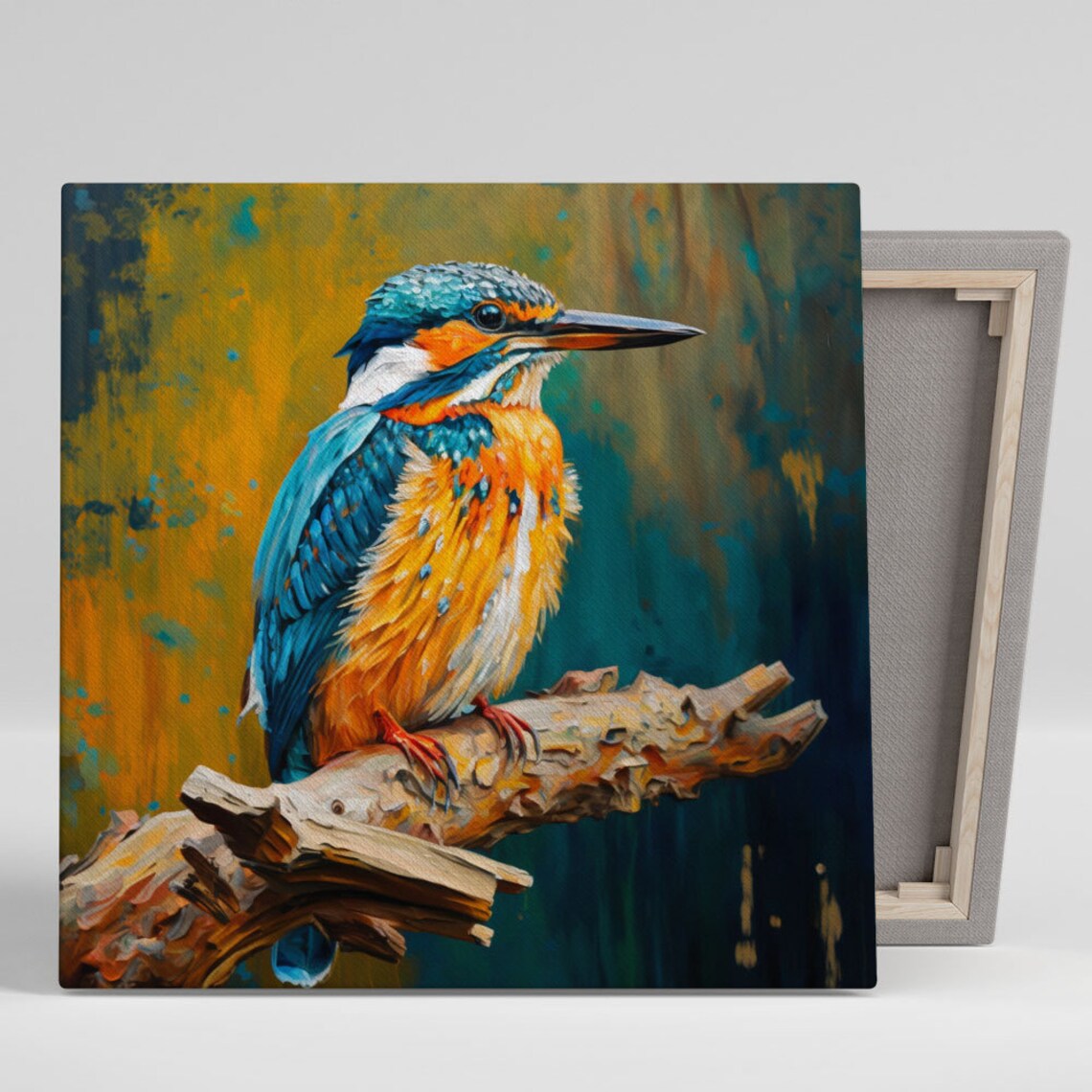 Kingfisher Bird Art Print, Bird-Themed Wall Decor