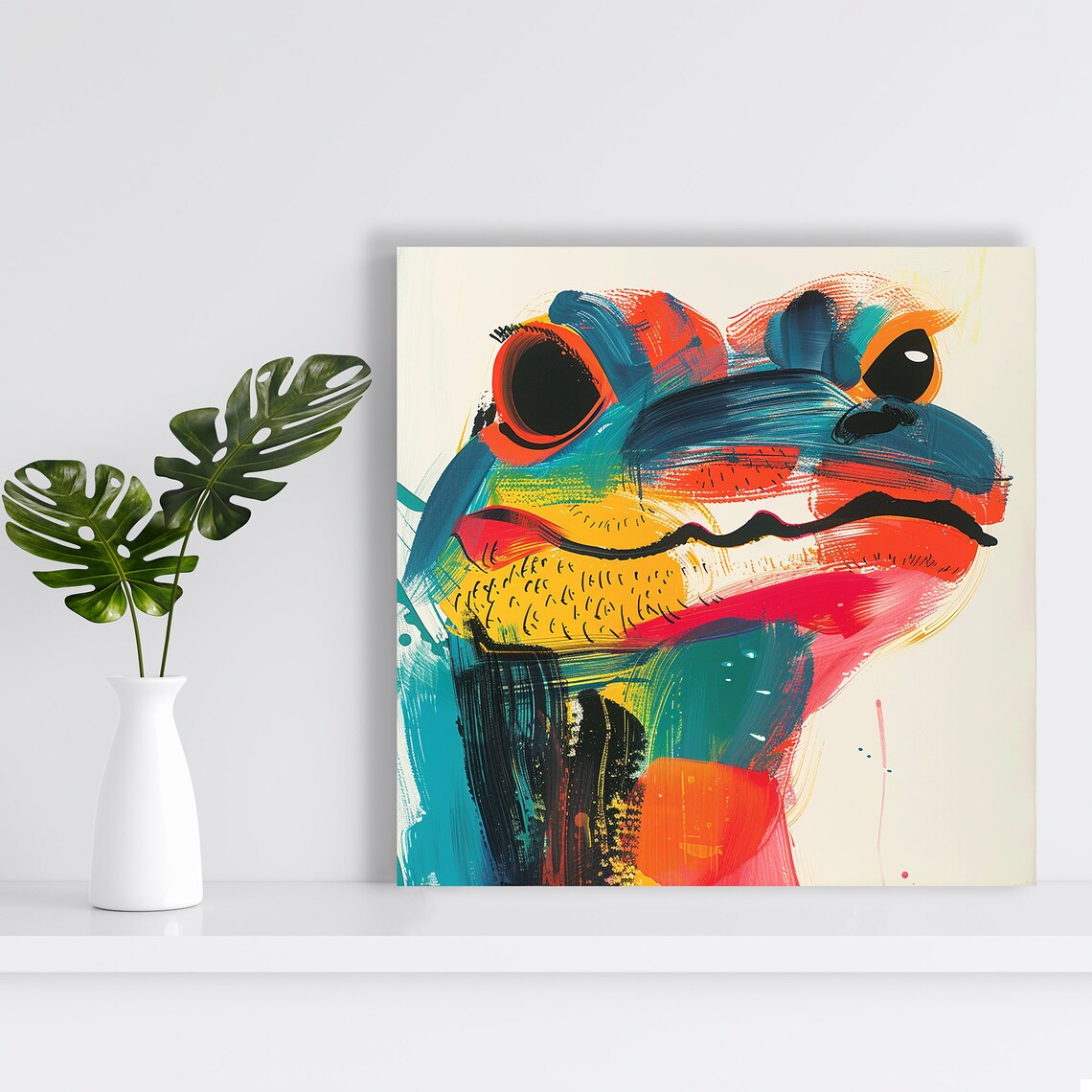 Fusion Face Abstract Modern Art Print, Living Room Decor - Image 2