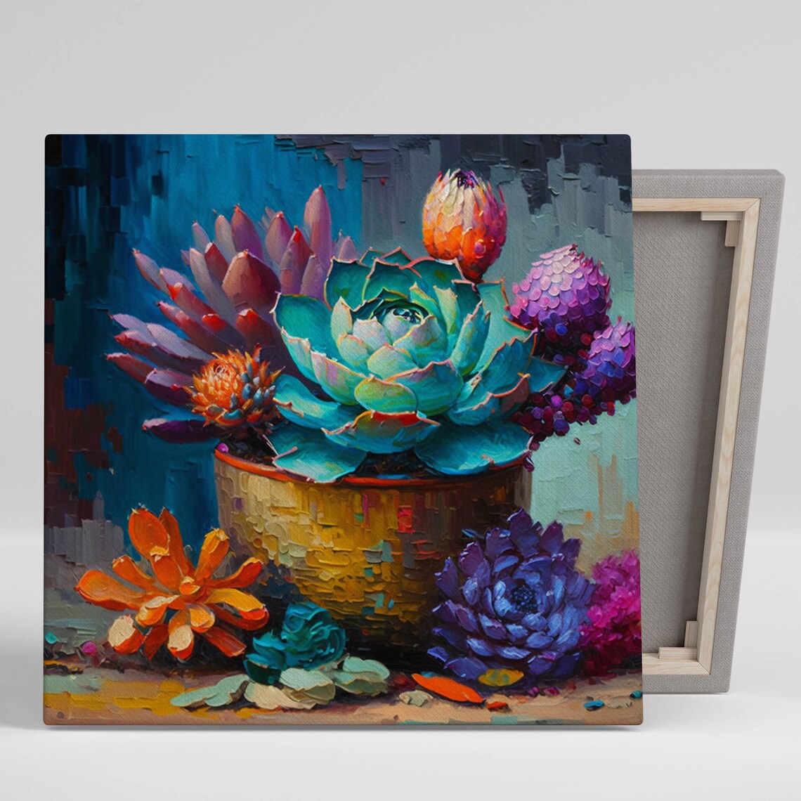 Succulent Wall Decor Art Print, Botanical Room Art