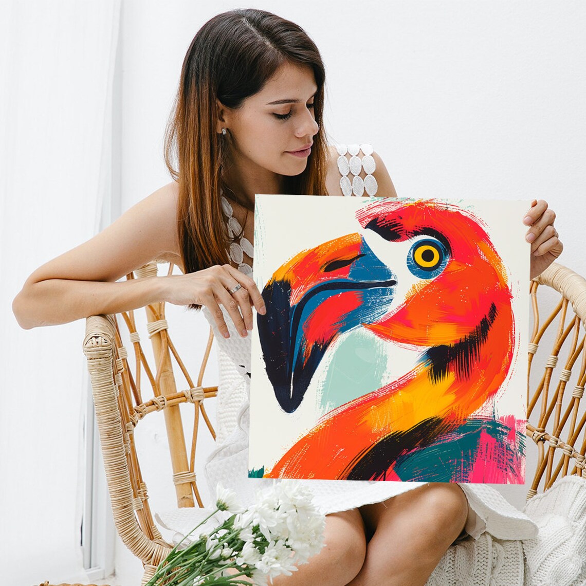 Parrot Portrait Art Print, Contemporary Animal Decor - Image 3