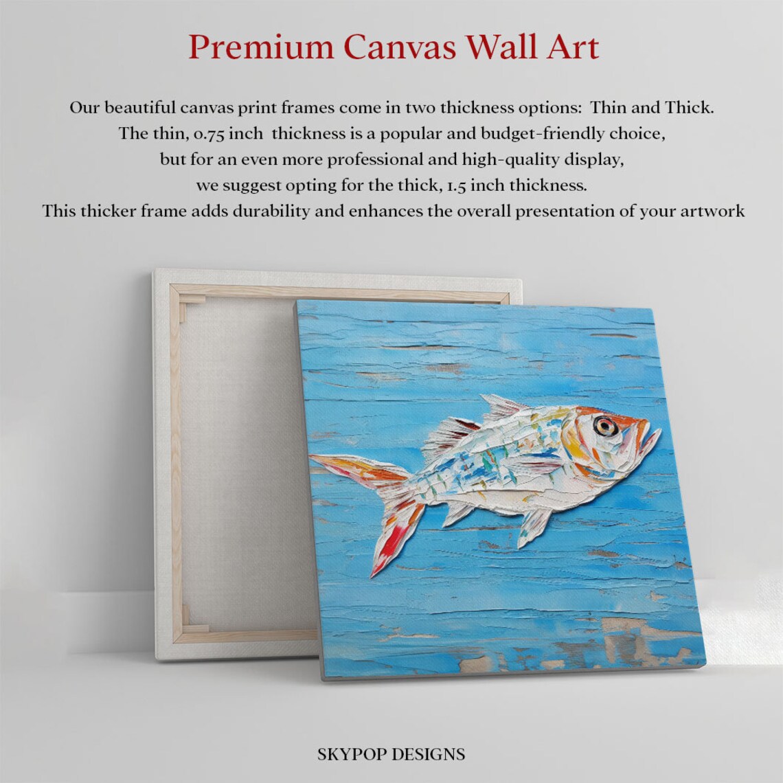 Abstract Fish Art Print, Nursery and Bathroom Decor - Image 4