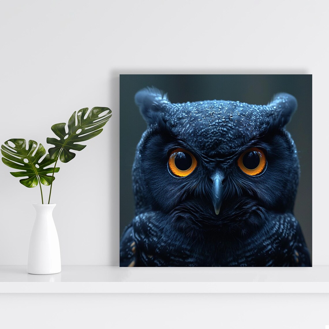 Owl Gaze Art Print, Contemporary Nature Decor - Image 2