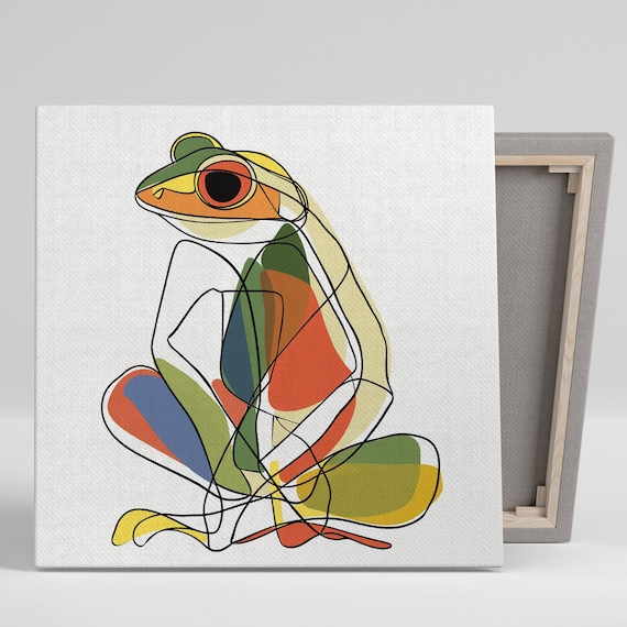Abstract Frog Zen Art Print, Contemporary Decor