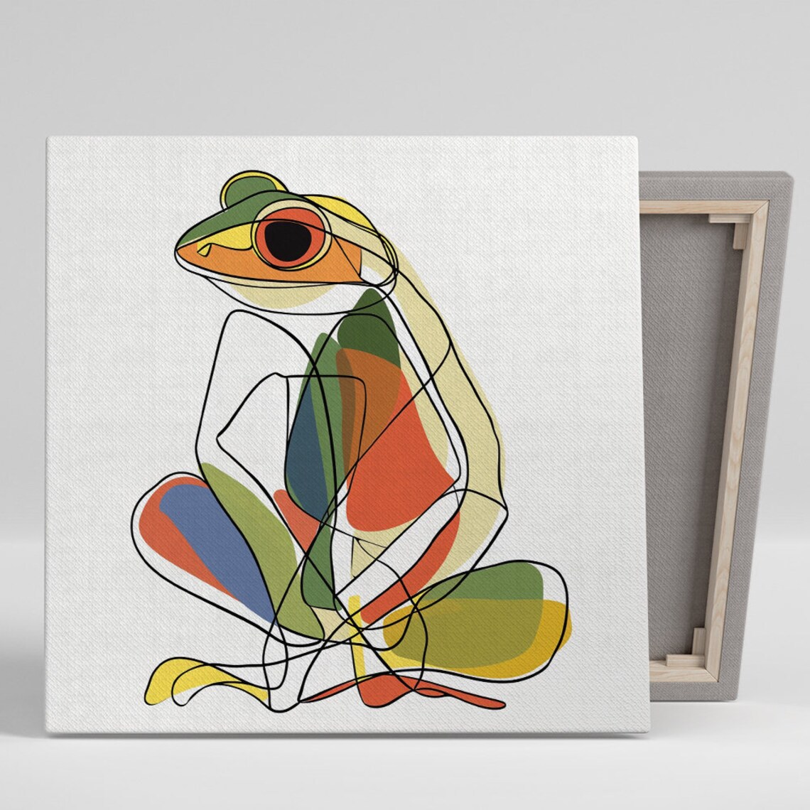 Abstract Frog Zen Art Print, Contemporary Decor