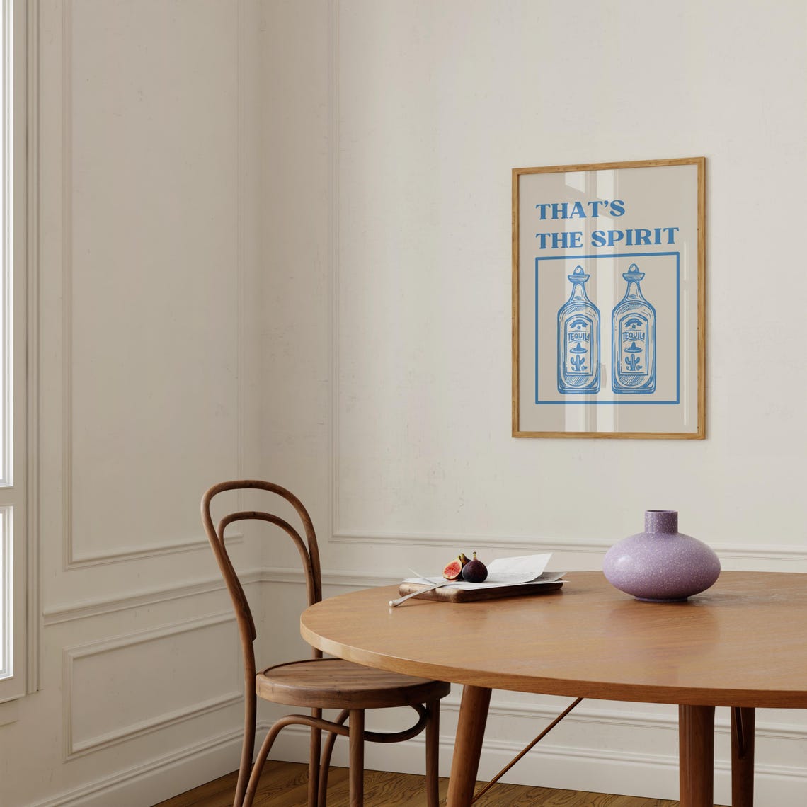 Thats The Spirit Blue Tequila Bottles Retro Bar Cart Cheers Poster - Image 2