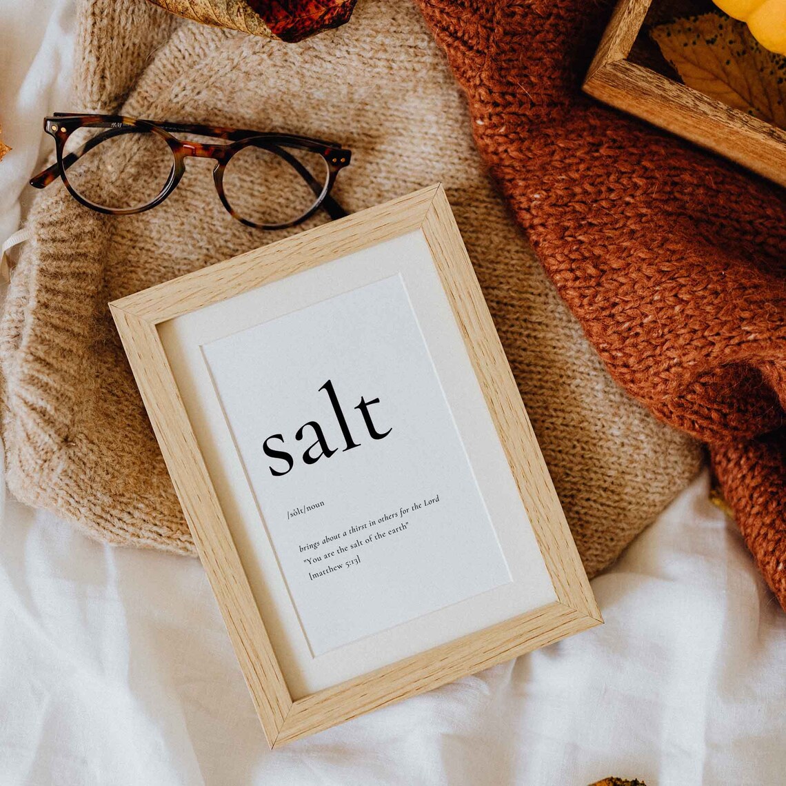 Salt Dictionary Definition Matthew 5:13 Minimalist Scripture Poster - Image 2