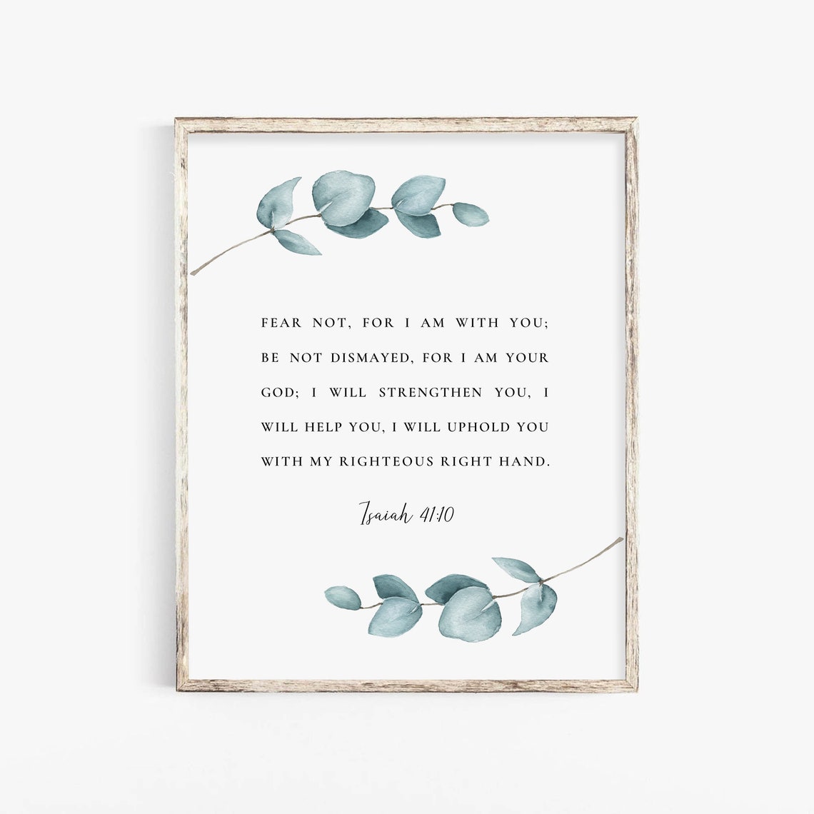 Isaiah 41:10 Botanical Scripture Art Print - Image 2