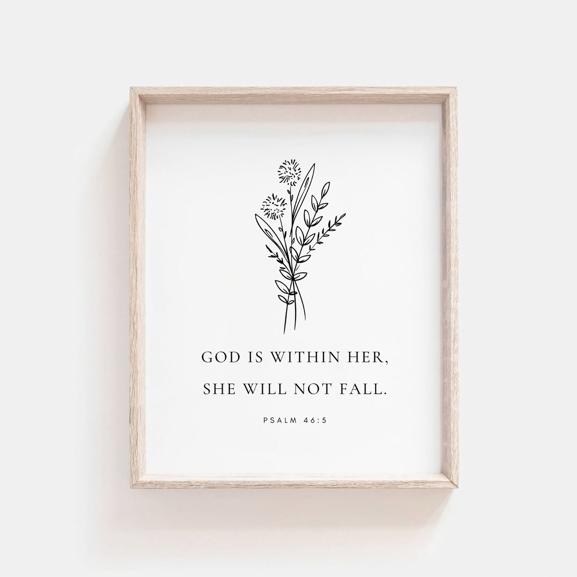 Psalm 46:5 God Is Within Her Scripture Art Print - Image 2