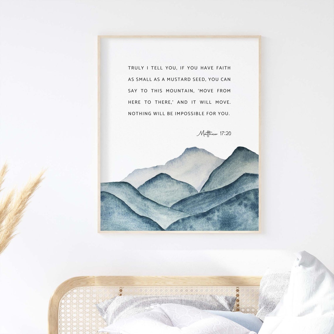 Matthew 17:20 Mustard Seed Scripture Art Print - Image 2