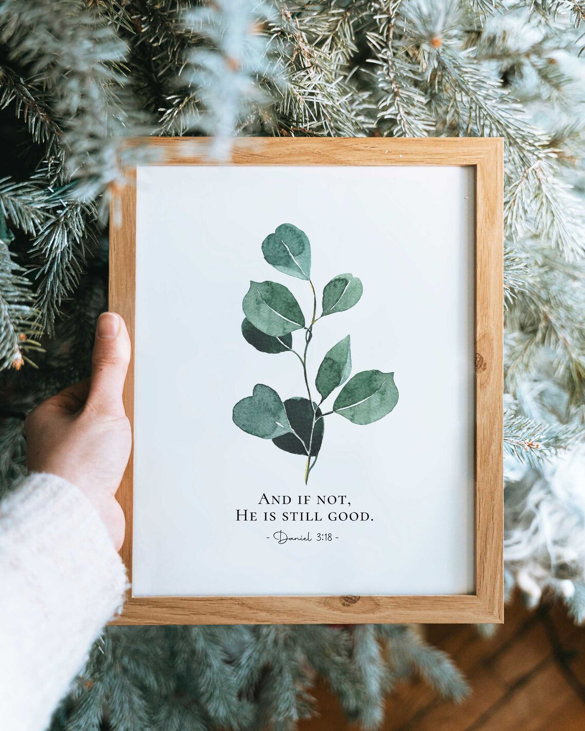Daniel 3:18 Botanical Scripture Art, Eucalyptus Poster - Image 2