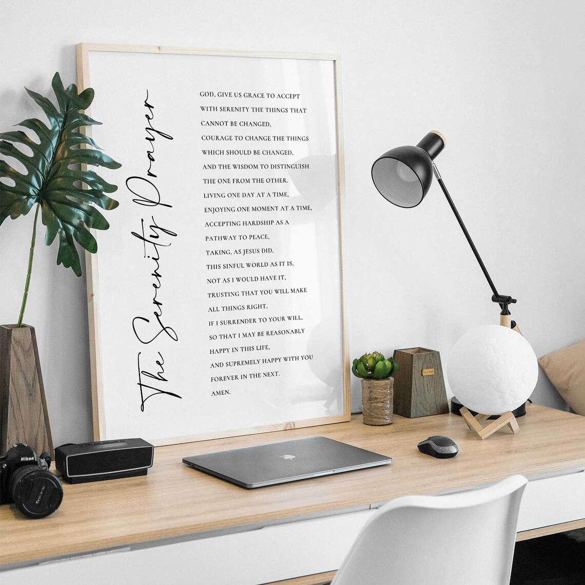 Serenity Prayer Bible Verse, Christian Scripture Poster - Image 2