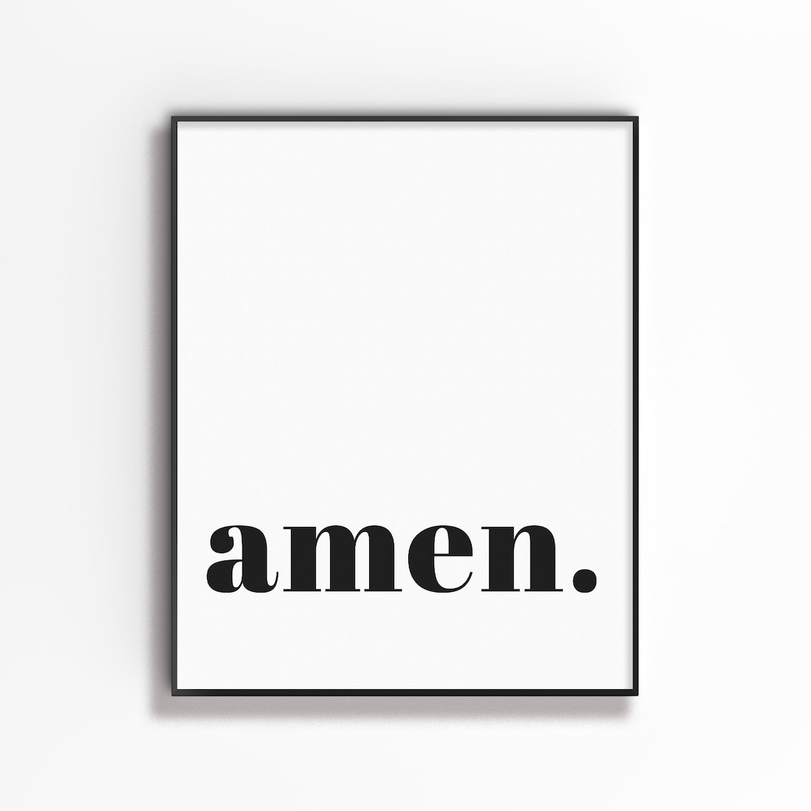 Amen Minimal Christian Bible Verse Wall Art Print