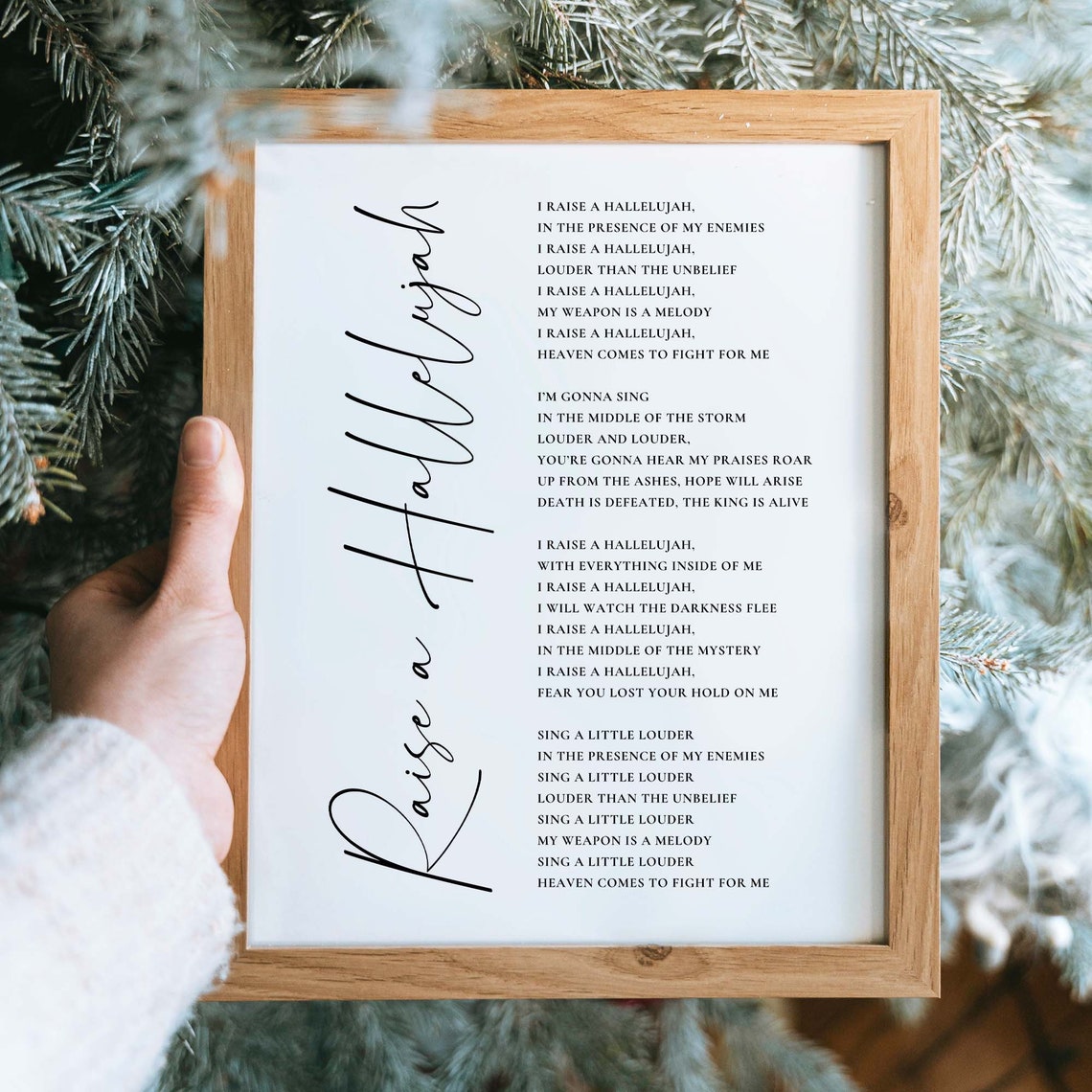 Raise A Hallelujah Worship Lyrics Art Print, Bethel Music - Image 2