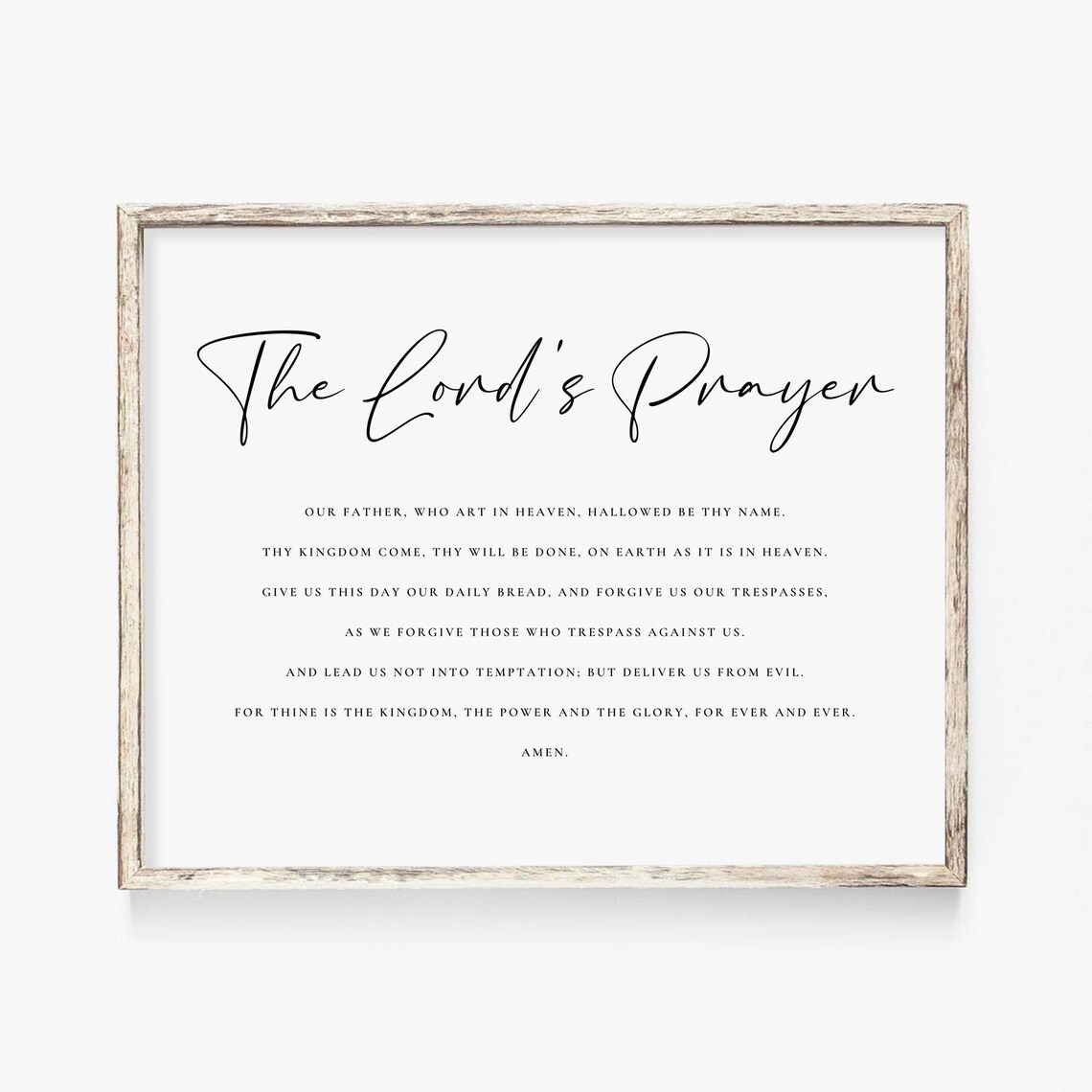 The Lord's Prayer Christian Farmhouse Wall Art Print - Image 2