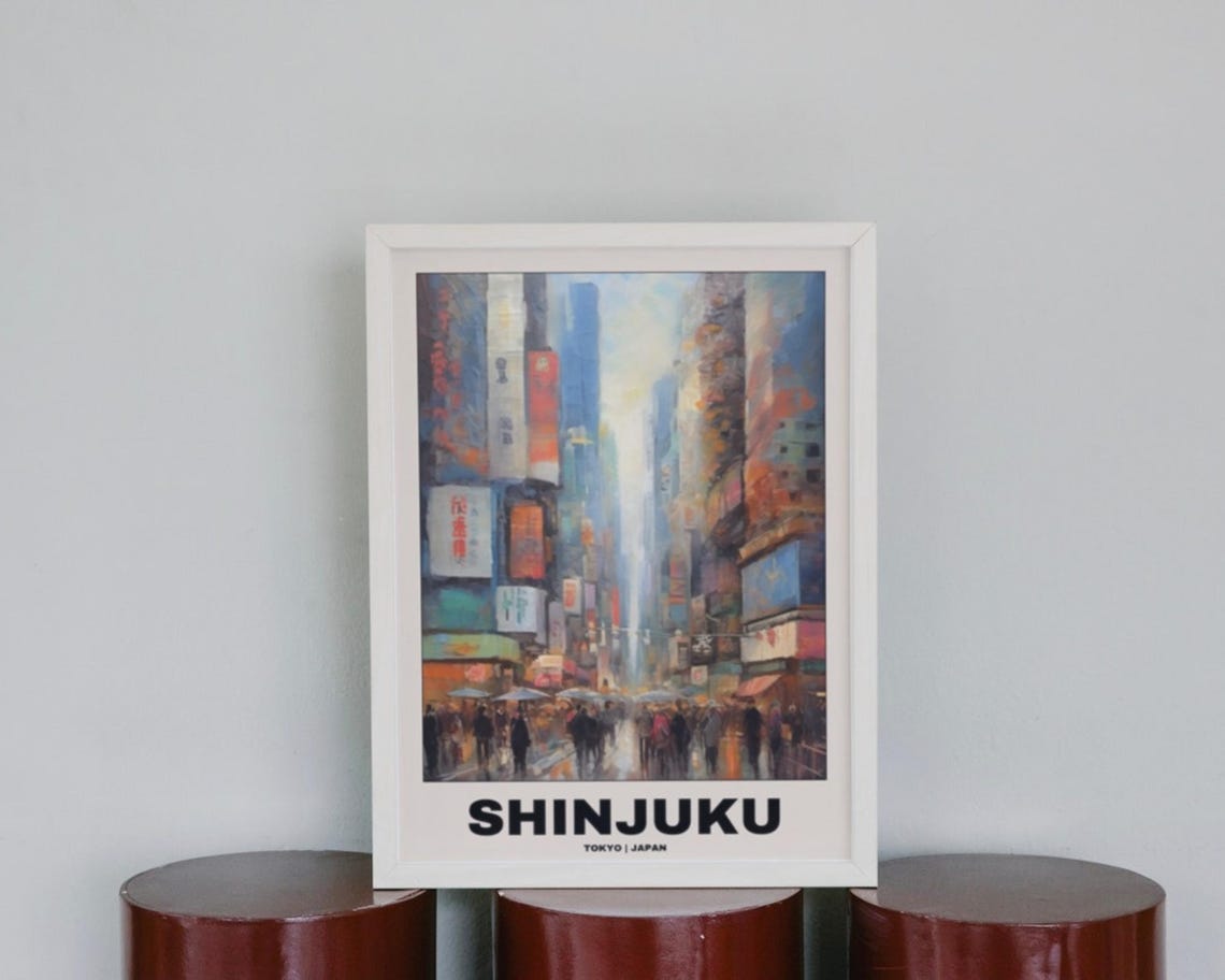 Tokyo Shinjuku Poster, Scenic Travel Poster