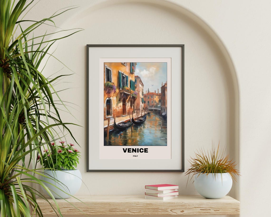 Venice Italy Modern Romantic Travel Poster - Image 3