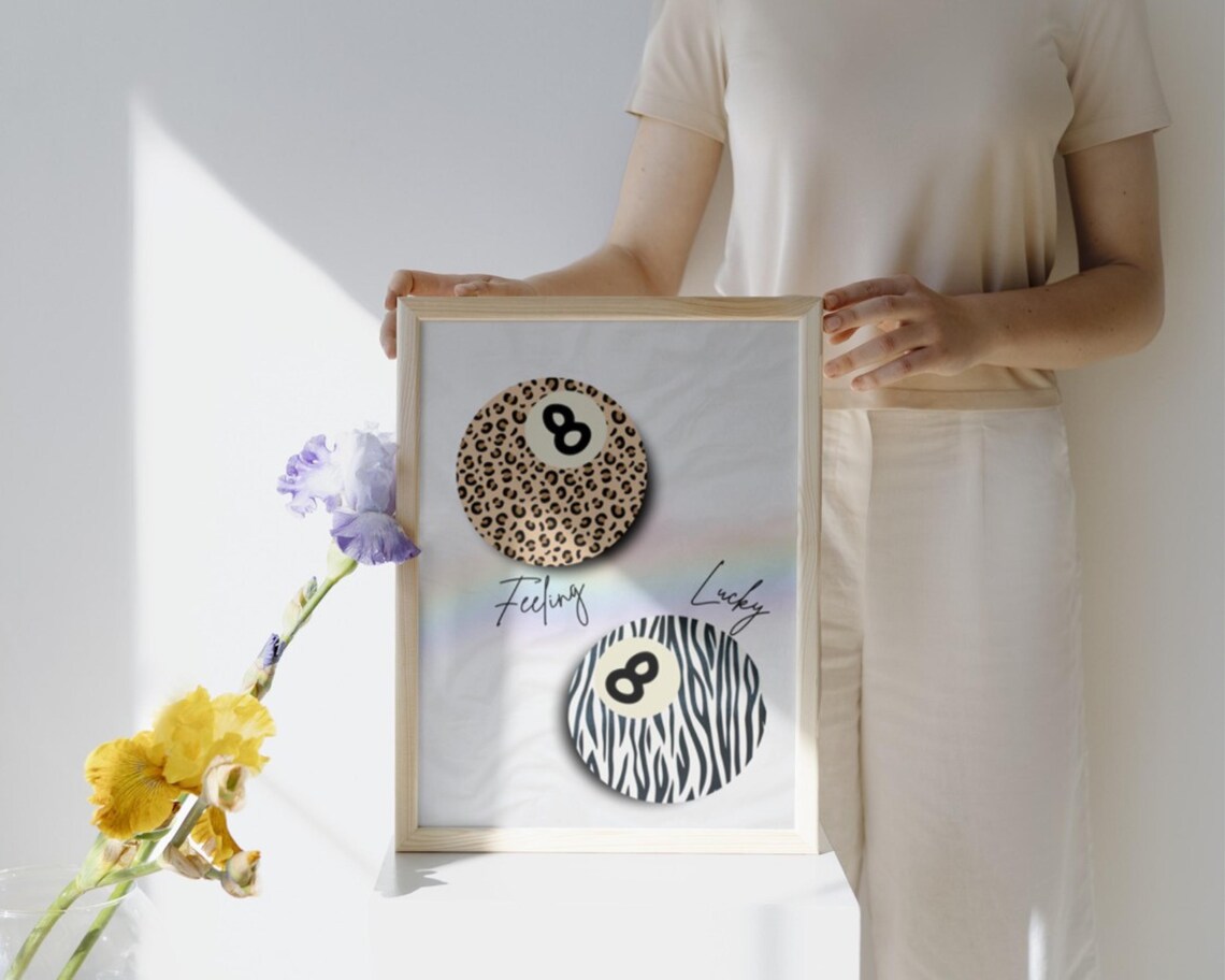 Leopard Zebra Print, Retro Mid-Century Modern Poster - Image 4