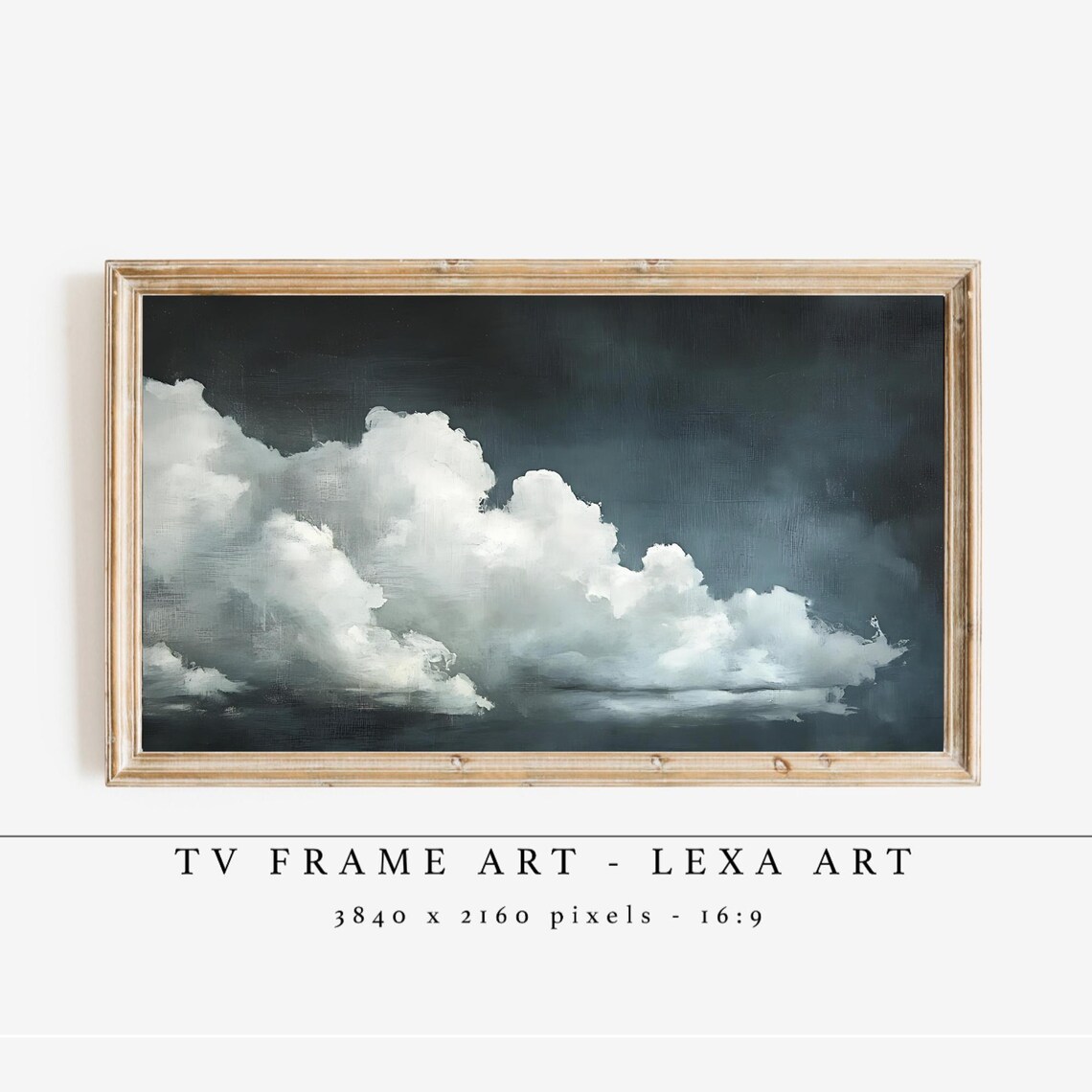 Dark Clouds Sky Wall Art Print, Minimalist Landscape