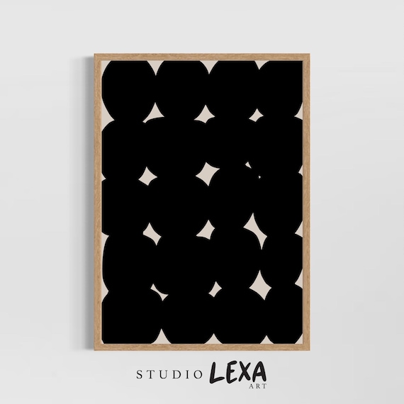 Monochrome Abstract Print For Living Room Minimalist Black Wall Art Modern Contemporay Poster Scandinavian Neutral Home Decor Gift